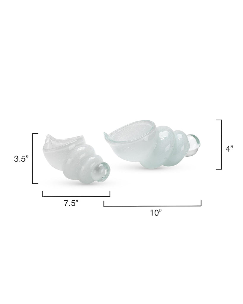 DecoratorsBest Ariel Blown Glass Decorative Shells, White