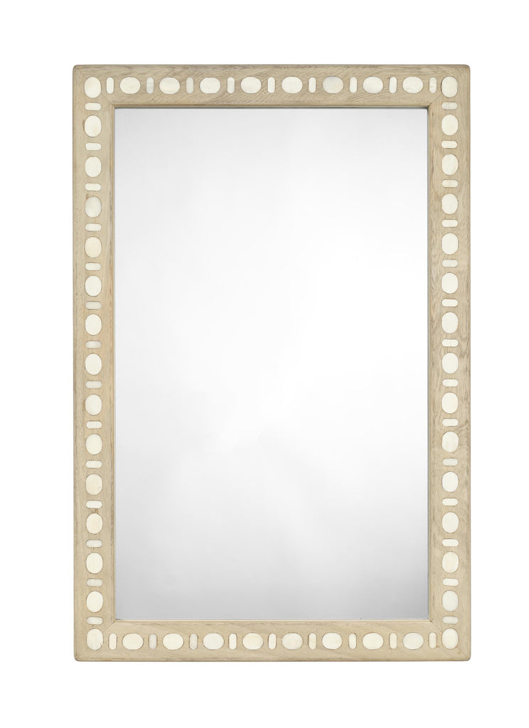 Jamie Young Sama Wood & Bone Inlay Rectangle Mirror