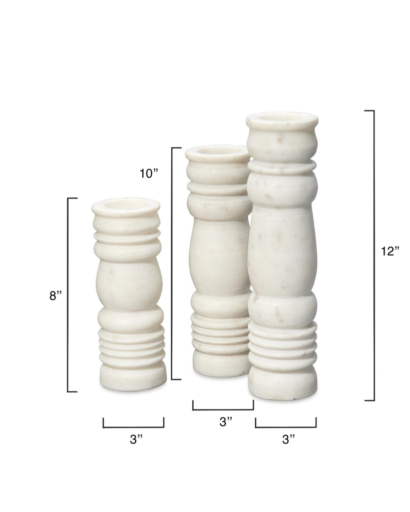 DecoratorsBest Monument Marble Candlesticks (set of 3)