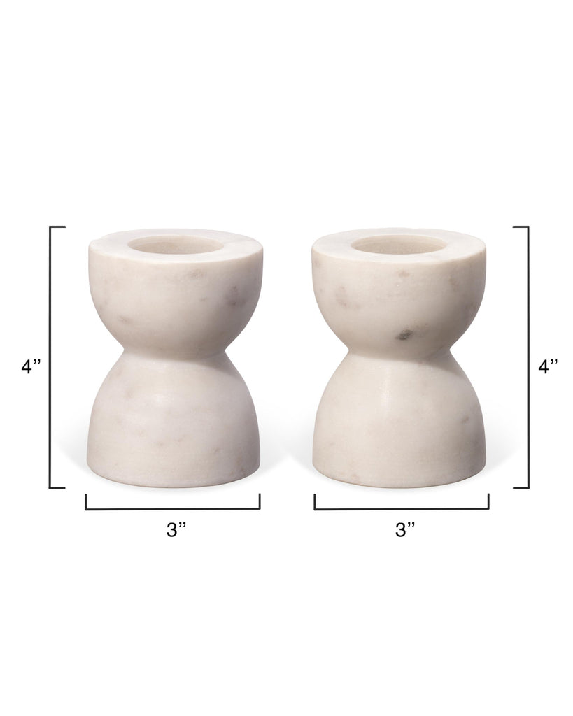 DecoratorsBest Petit Marble Candlesticks (set of 2)