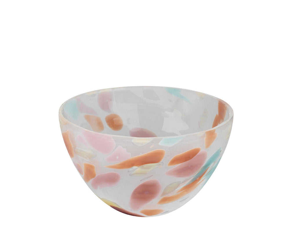 DecoratorsBest Watercolor Glass Decorative Bowl, Medium