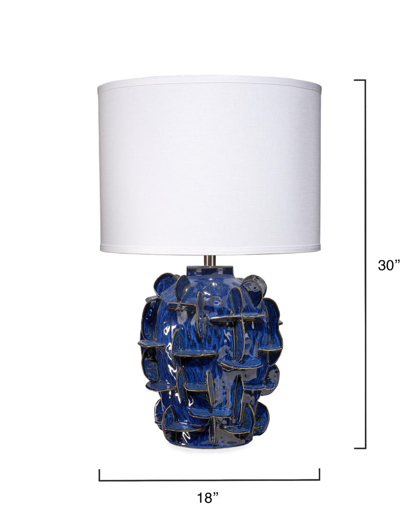 DecoratorsBest Helios Ceramic Table Lamp, Blue