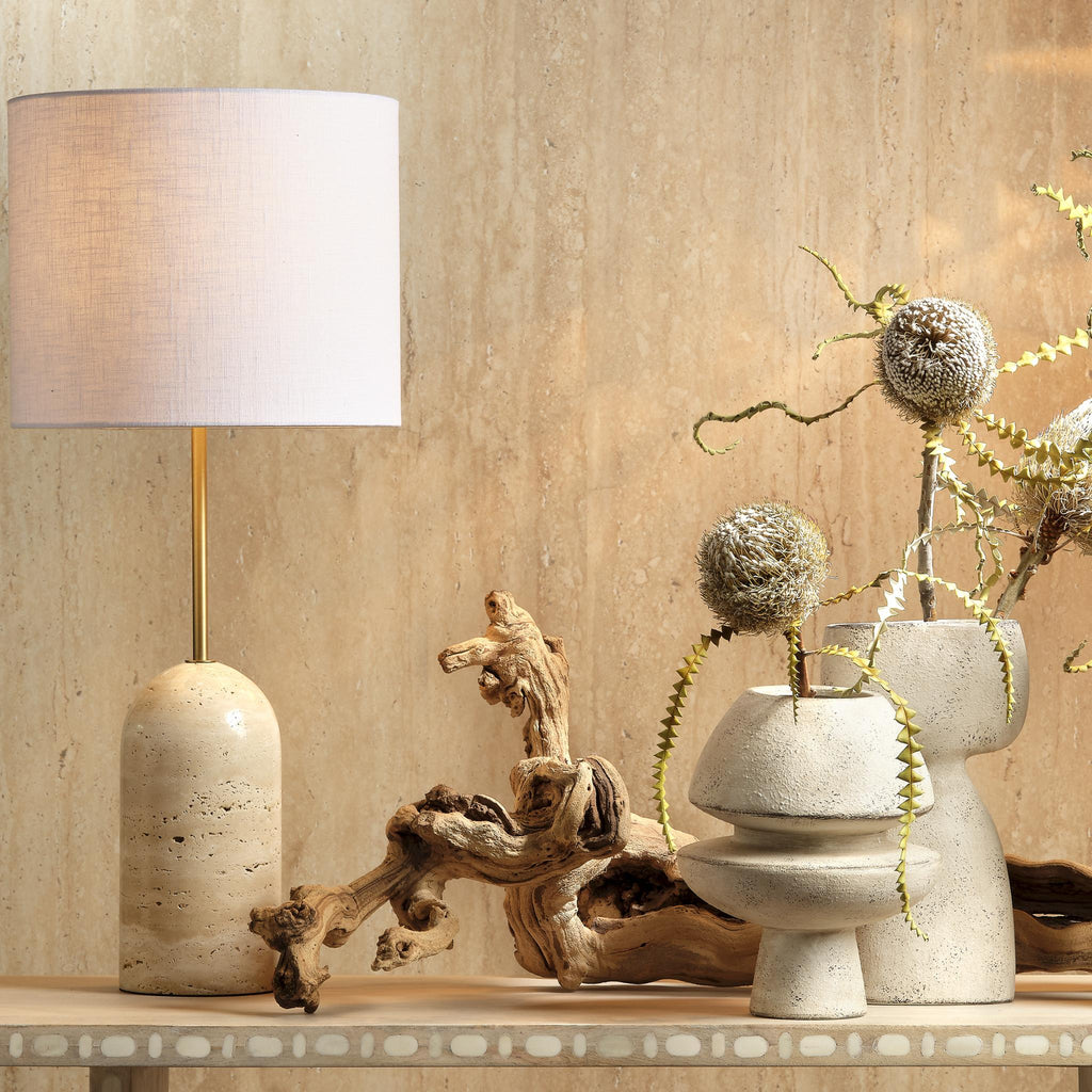 DecoratorsBest Holt Travertine Table Lamp