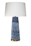 Decoratorsbest Pleated Ceramic Table Lamp, Blue