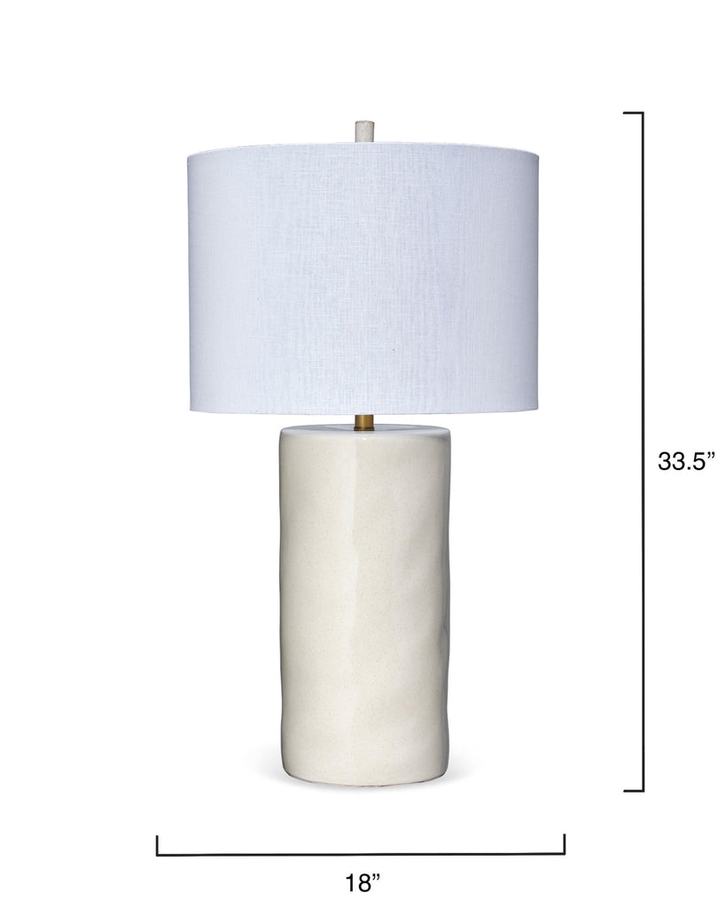 DecoratorsBest Undertow Ceramic Table Lamp, Cream