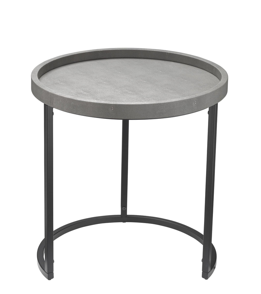 DecoratorsBest Maddox Faux Shagreen Nesting Tables (Set of 3), Grey