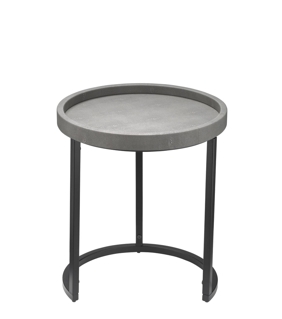 DecoratorsBest Maddox Faux Shagreen Nesting Tables (Set of 3), Grey