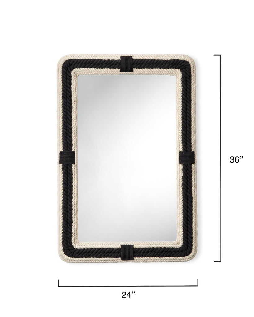 DecoratorsBest Contrast Jute Rectangle Mirror