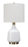 Decoratorsbest Amelia Glass Table Lamp, White