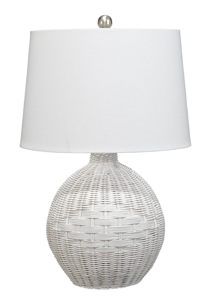 DecoratorsBest Cape Rattan Table Lamp, White