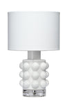 Decoratorsbest Seltzer Blown Glass Table Lamp, White