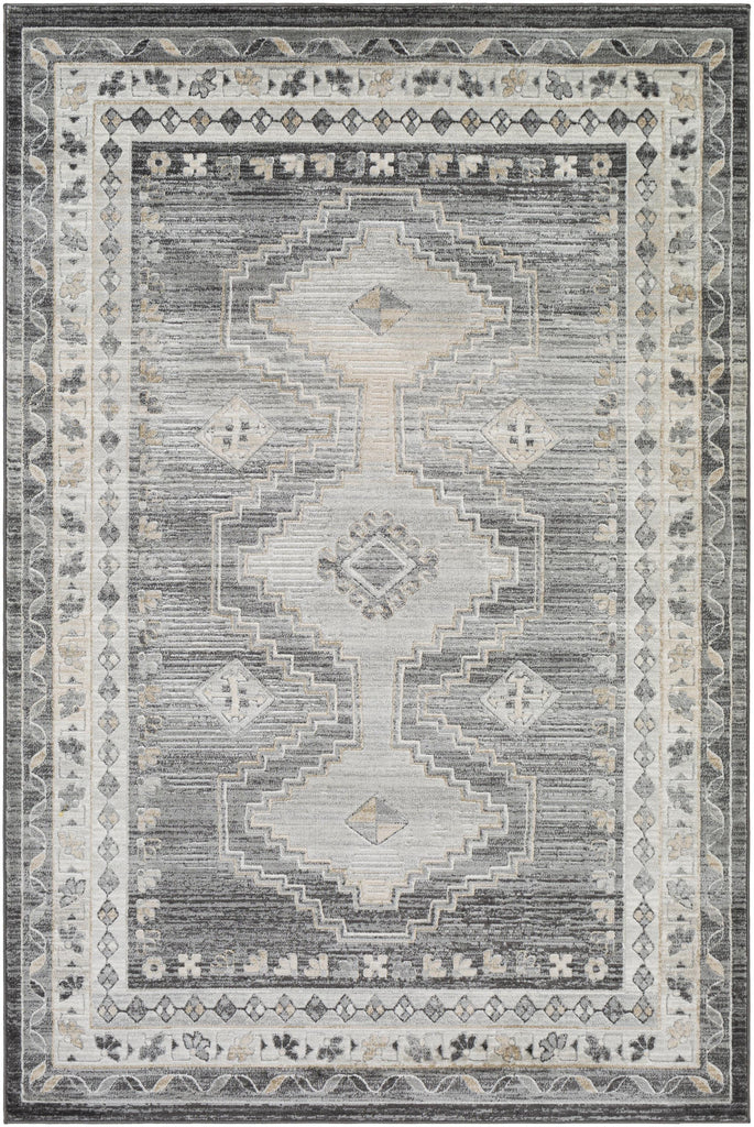 Surya Indigo IGO-2329 Beige Charcoal 6'7" x 9' Rug