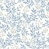 Brewster Home Fashions Chesapeake Wildflower Senna Budding Vines Blue Wallpaper