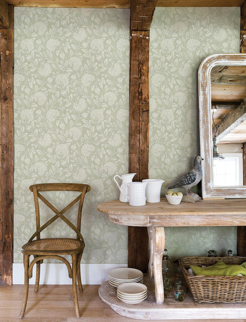 Brewster Home Fashions Jacobean Sage Wallpaper