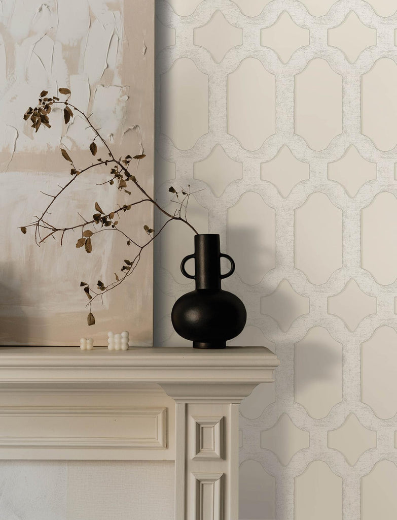 Brewster Home Fashions Geometrics Cream Wallpaper