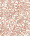 A-Street Prints Rhythmic Coral Leaf Wallpaper