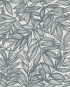 A-Street Prints Leaves Denim Wallpaper