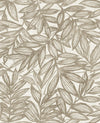 A-Street Prints Rhythmic Taupe Leaf Wallpaper