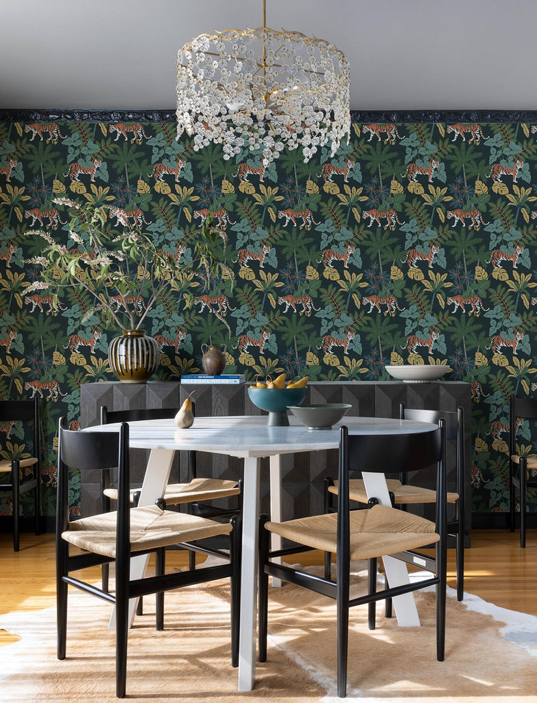 A-Street Prints Animals Navy Wallpaper