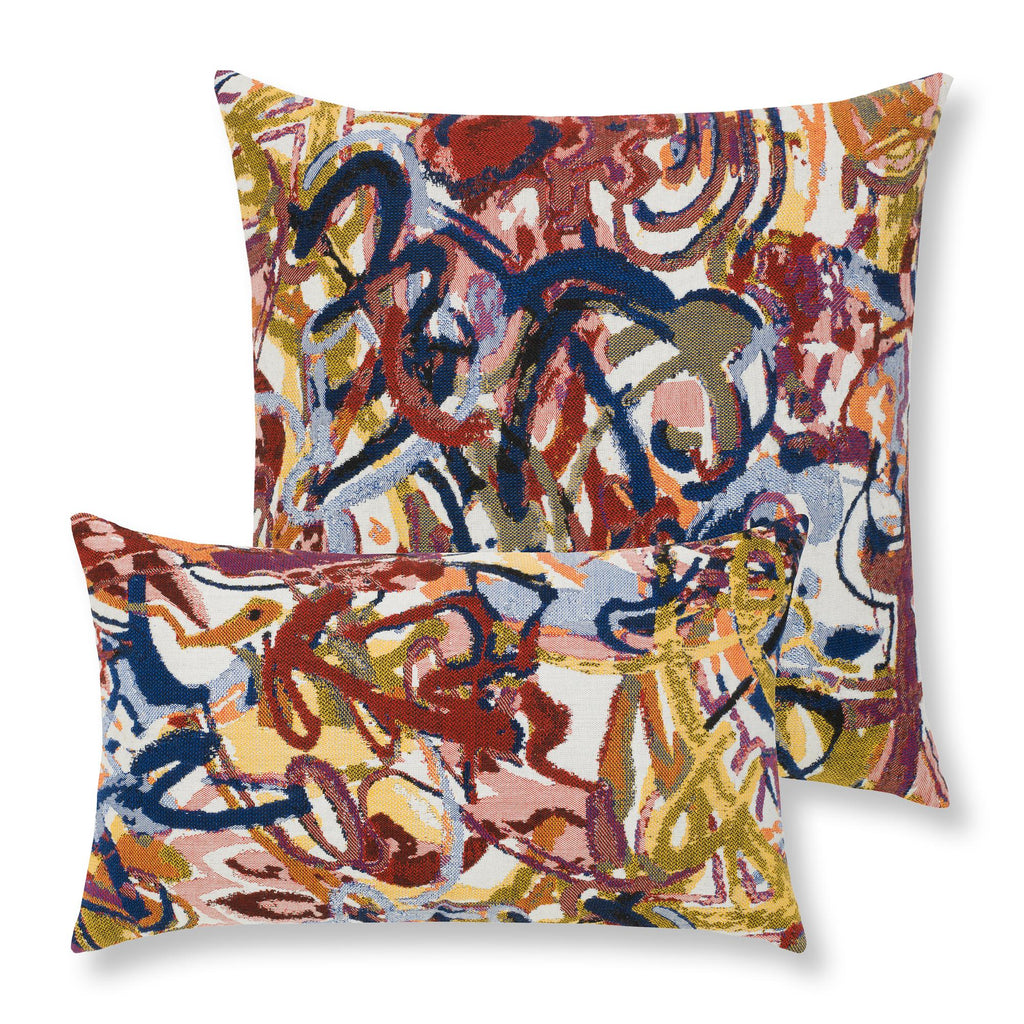 Elaine Smith Graffiti, Double Sided Multi 12" x 20" Pillow