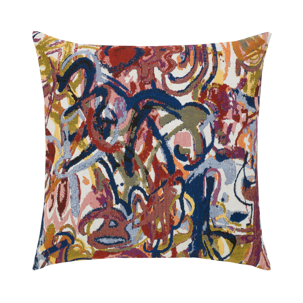 Elaine Smith Graffiti, Double Sided Multi 22" x 22" Pillow