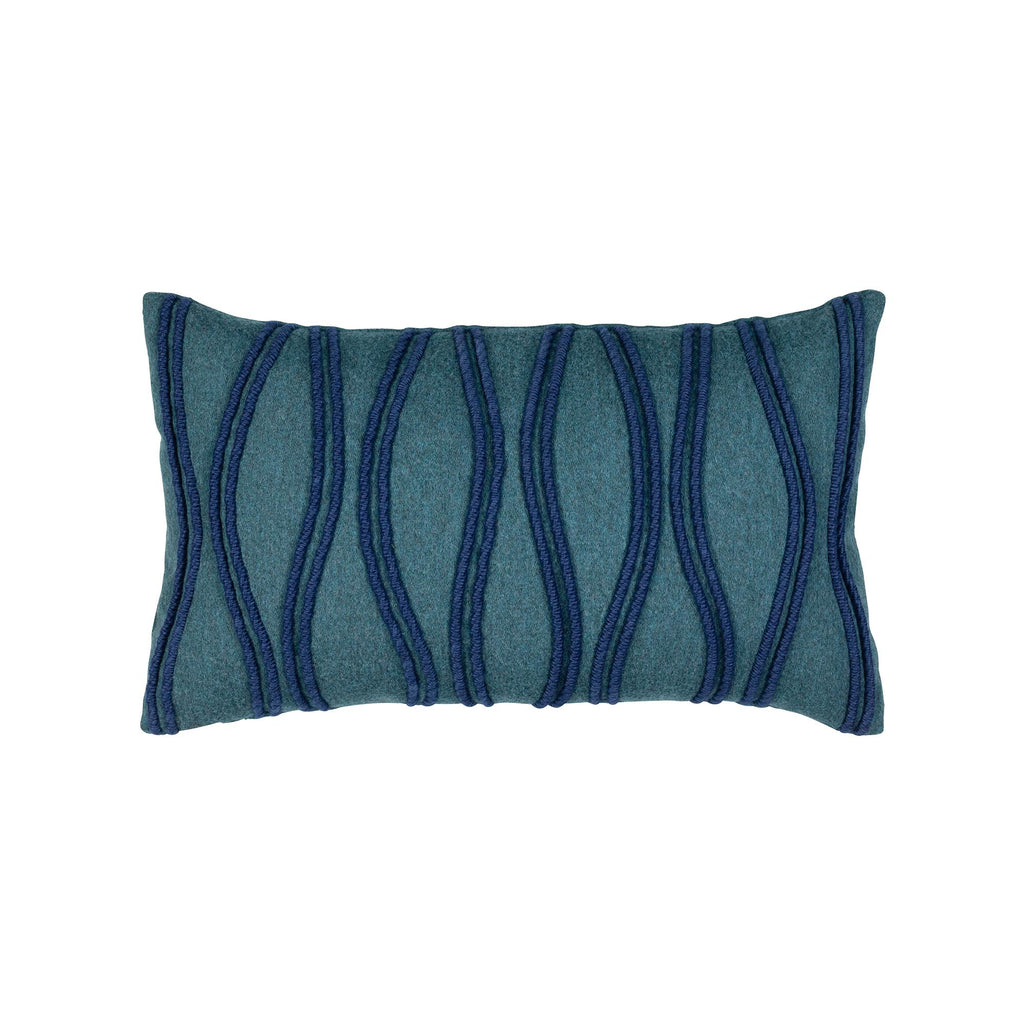 Elaine Smith Ripple Deep Sea Blue 12" x 20" Pillow