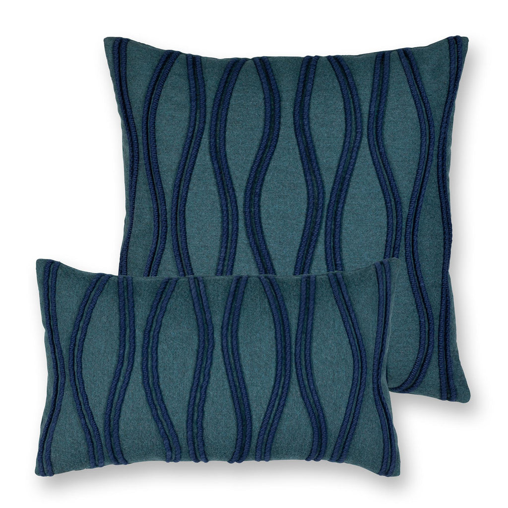 Elaine Smith Ripple Deep Sea Blue 12" x 20" Pillow