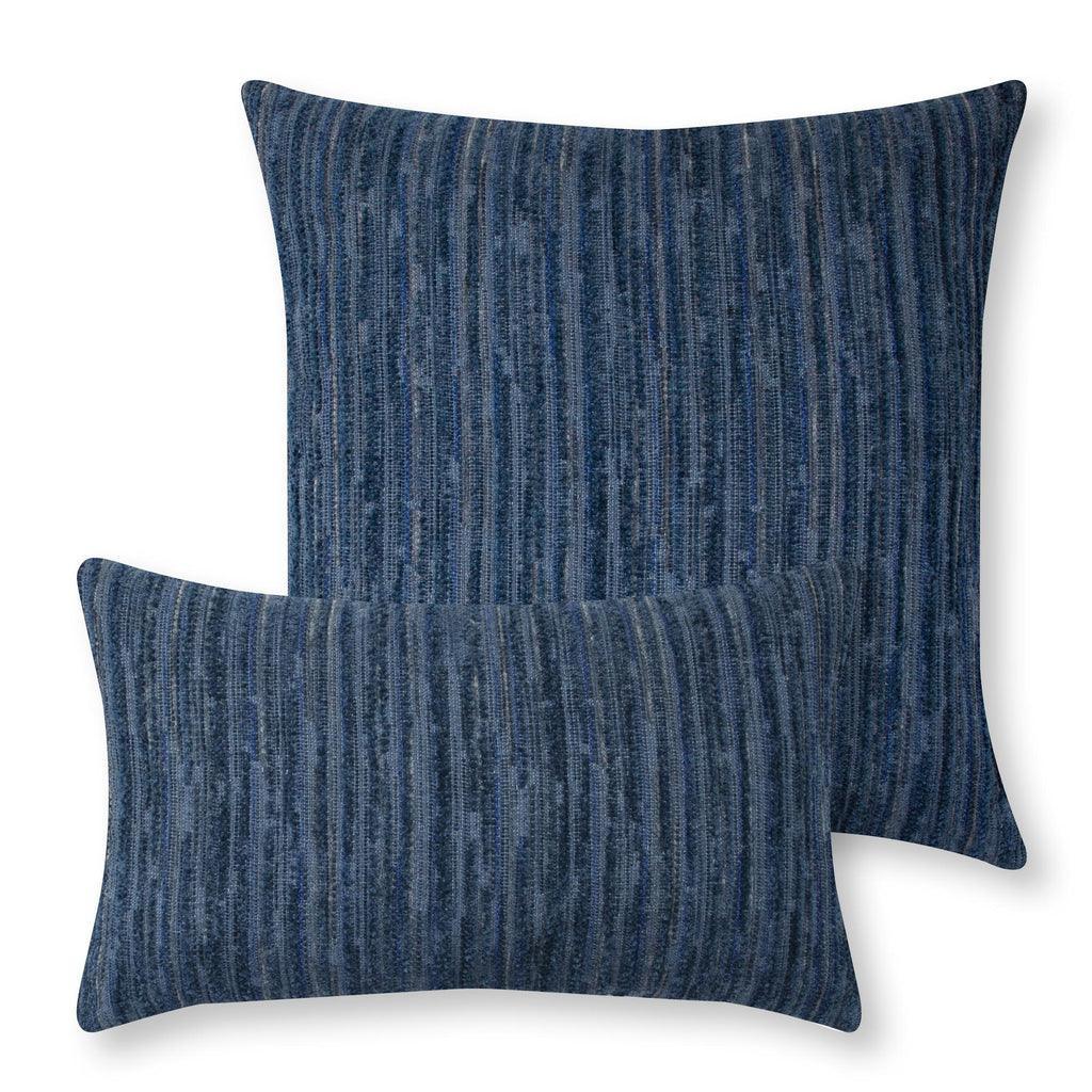 Elaine Smith Luxe Stripe Indigo Blue 12" x 20" Pillow