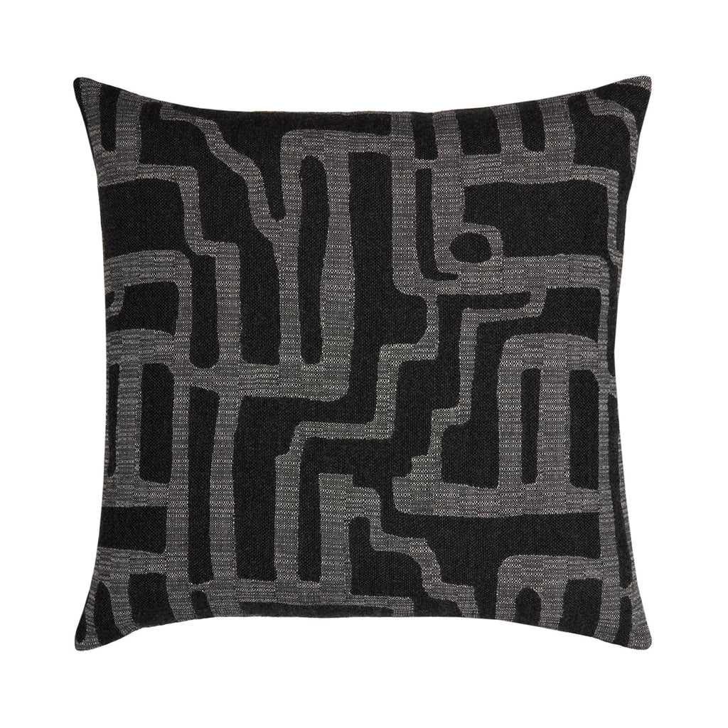 Elaine Smith Noble Charcoal Black 22" x 22" Pillow