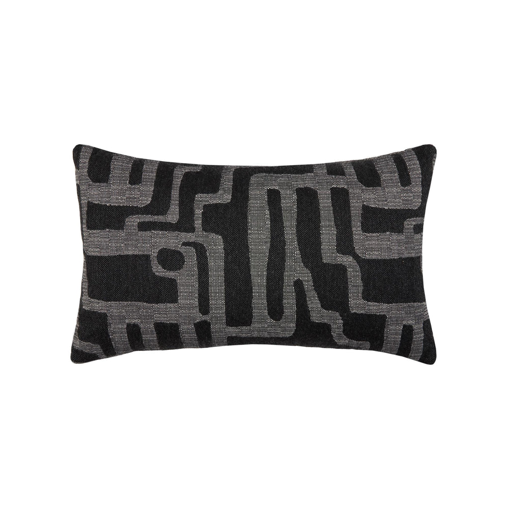 Elaine Smith Noble Charcoal Black 12" x 20" Pillow