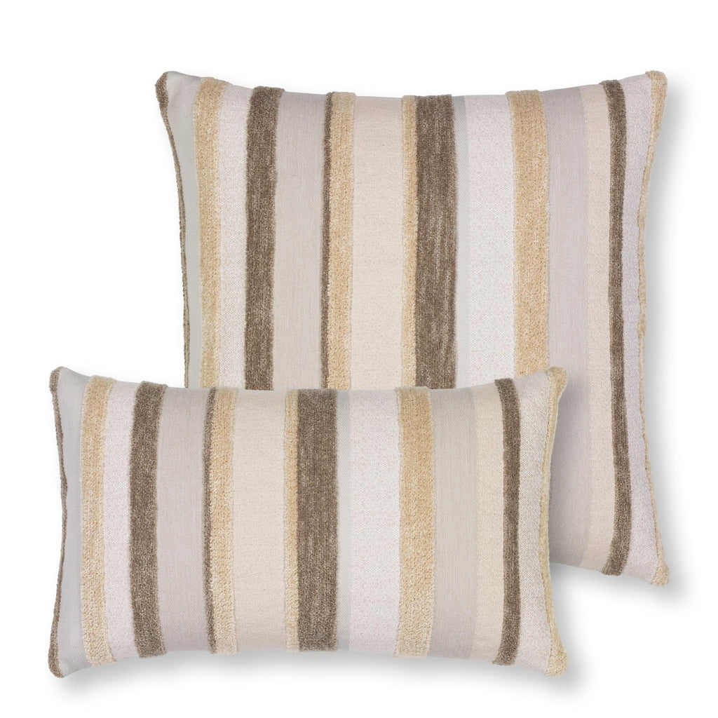 Elaine Smith Luxe Channel Latte Brown 20" x 20" Pillow