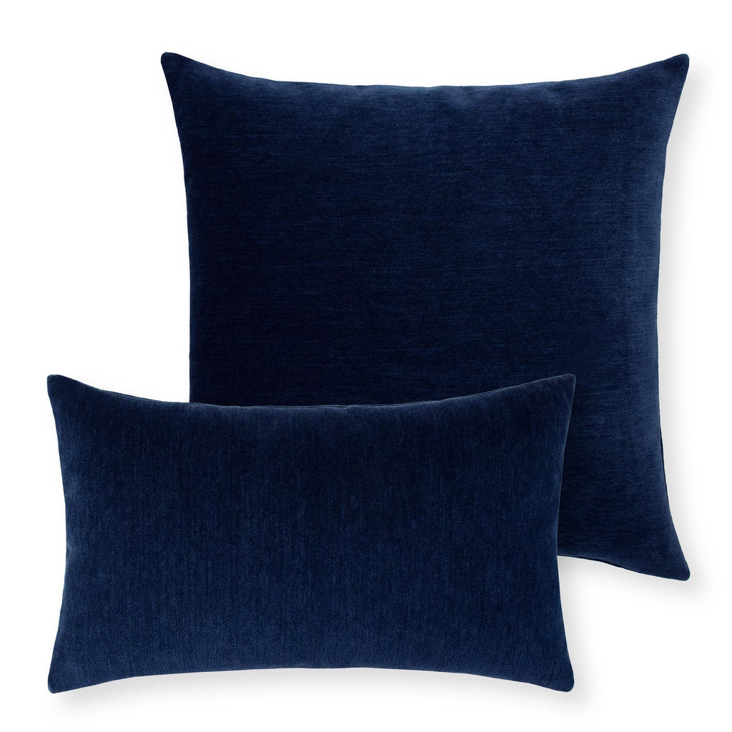 Elaine Smith Luxe Velour Indigo Blue 12" x 20" Pillow