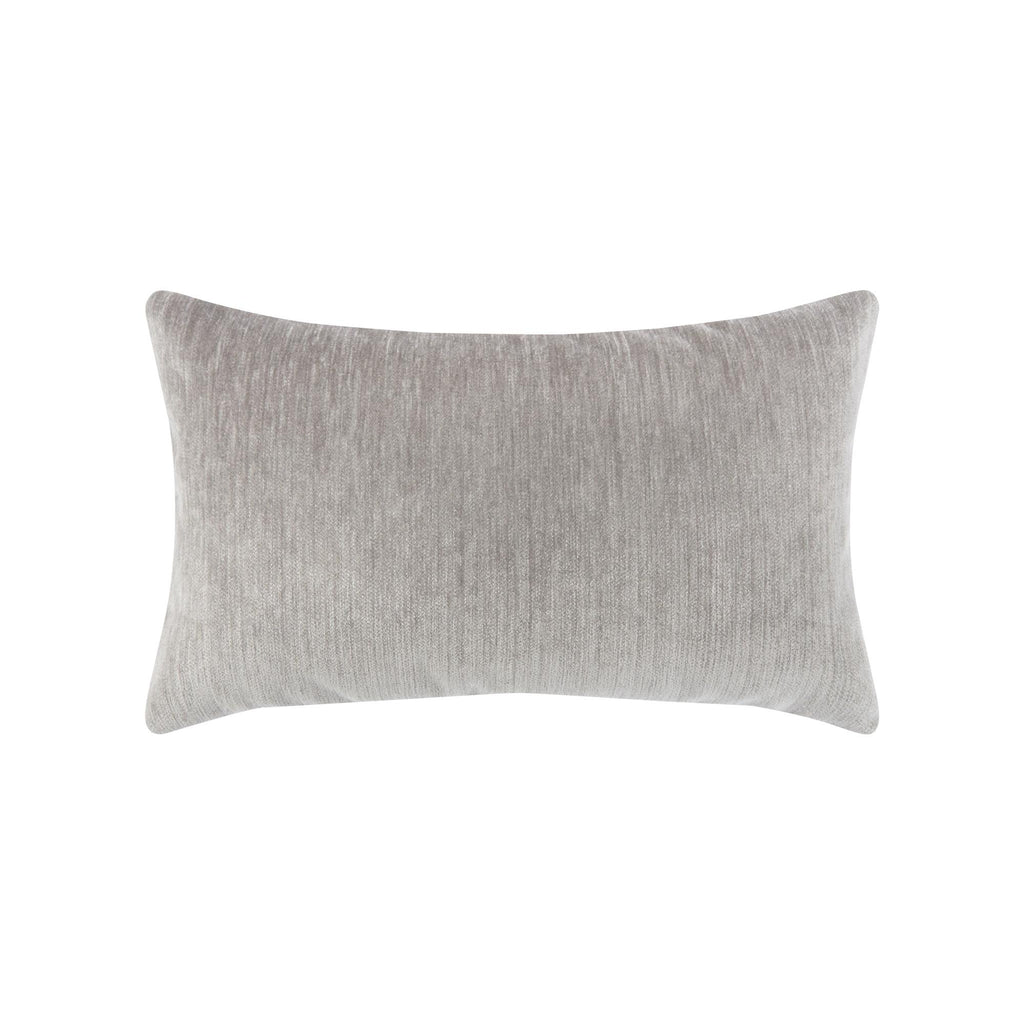Elaine Smith Luxe Velour Pewter Gray 12" x 20" Pillow