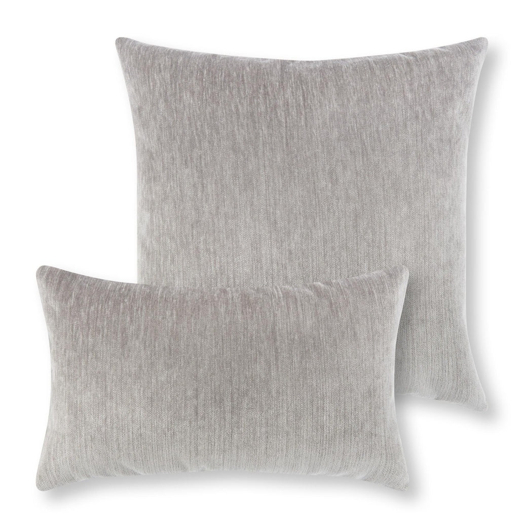 Elaine Smith Luxe Velour Pewter Gray 12" x 20" Pillow