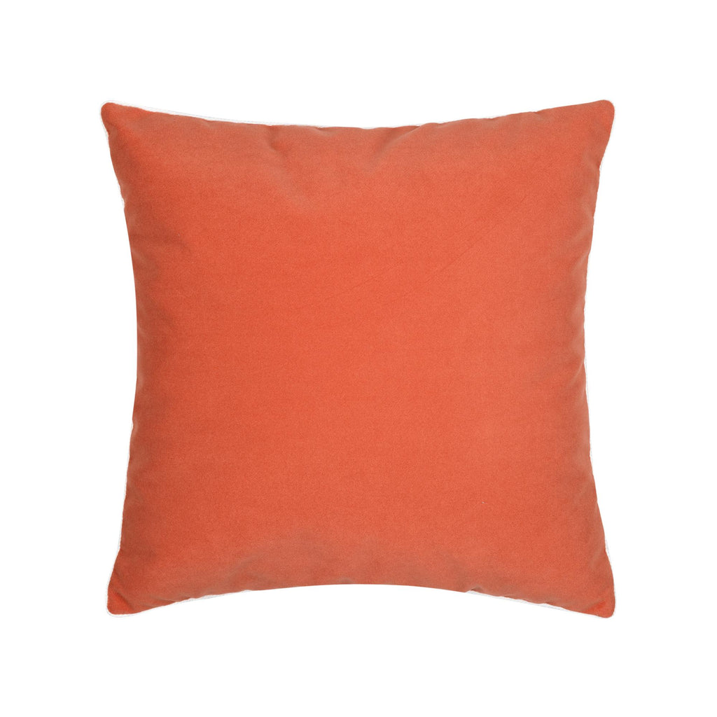 Elaine Smith Lush Velvet Papaya, Corded Orange 20" x 20" Pillow