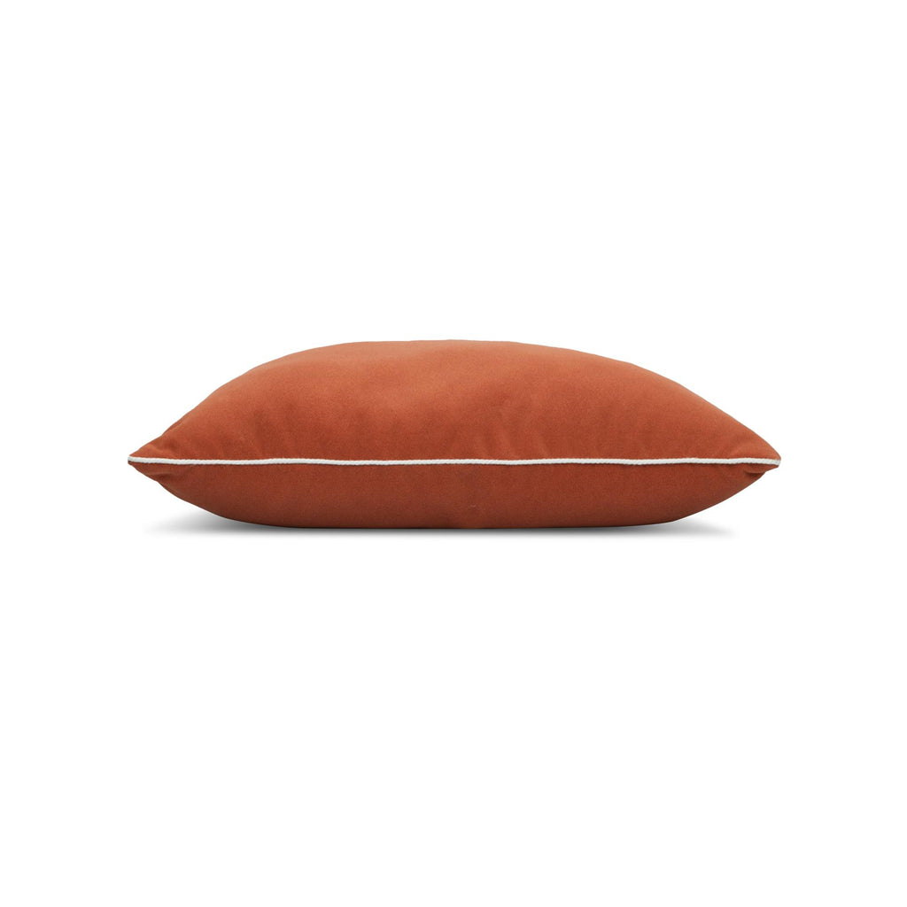 Elaine Smith Lush Velvet Papaya, Corded Orange 20" x 20" Pillow