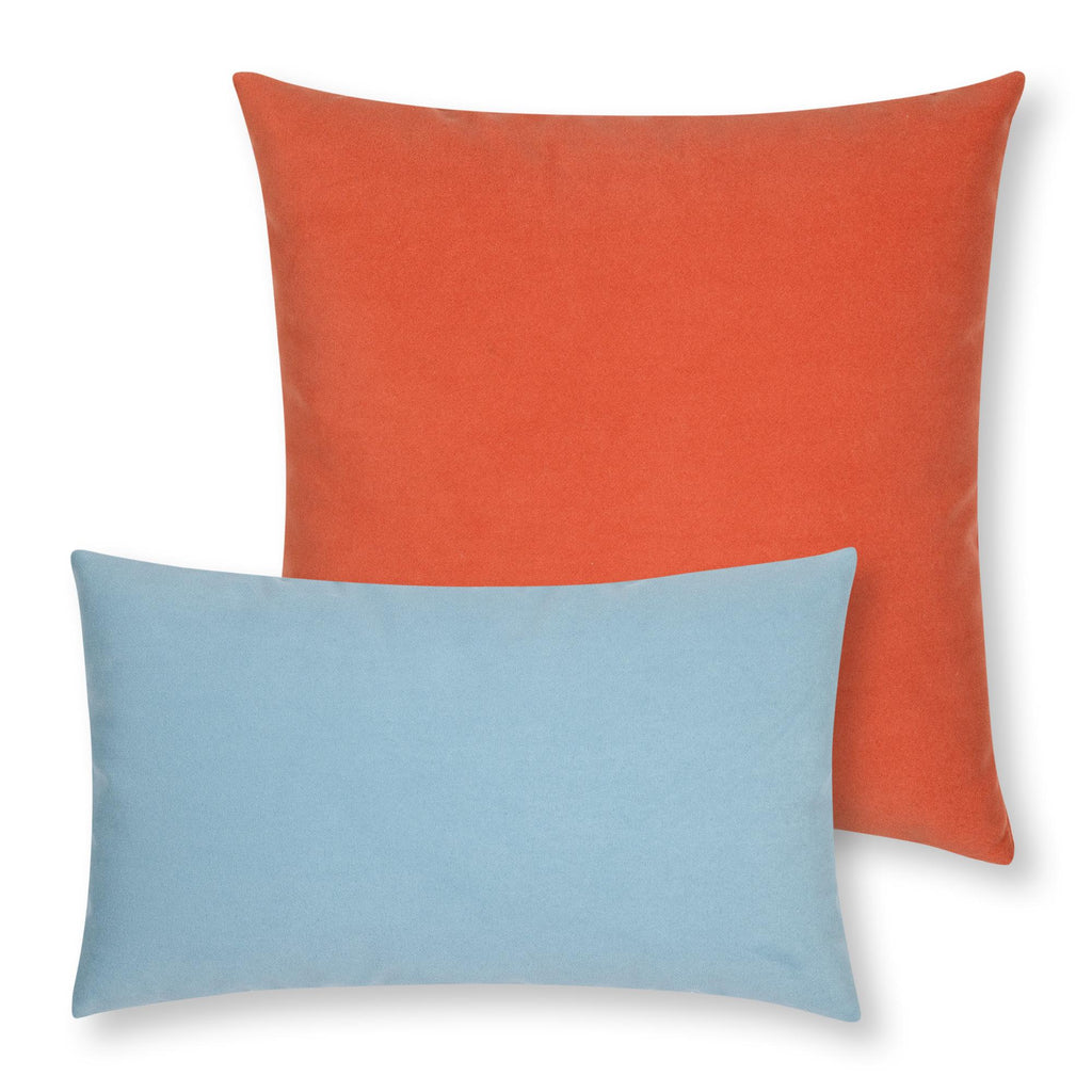 Elaine Smith Lush Velvet Papaya/Tiffany Orange 20" x 20" Pillow