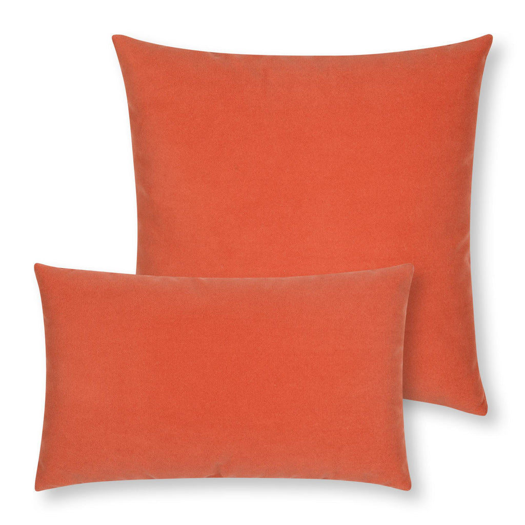 Elaine Smith Lush Velvet Papaya Orange 20" x 20" Pillow