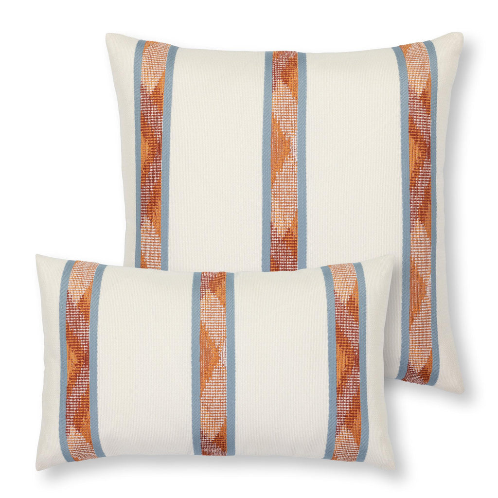 Elaine Smith Batik Stripe Ivory 20" x 20" Pillow