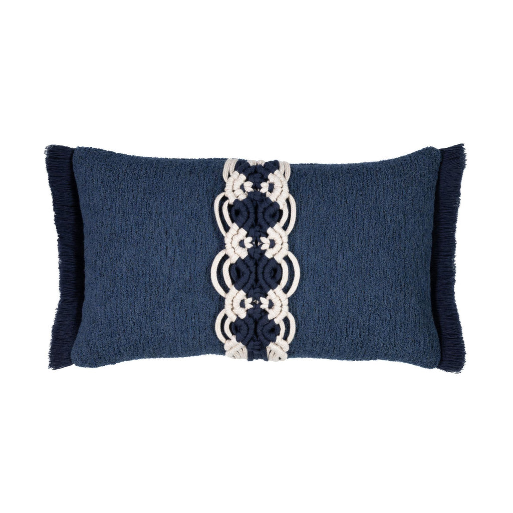 Elaine Smith Distinction Indigo Blue 12" x 20" Pillow