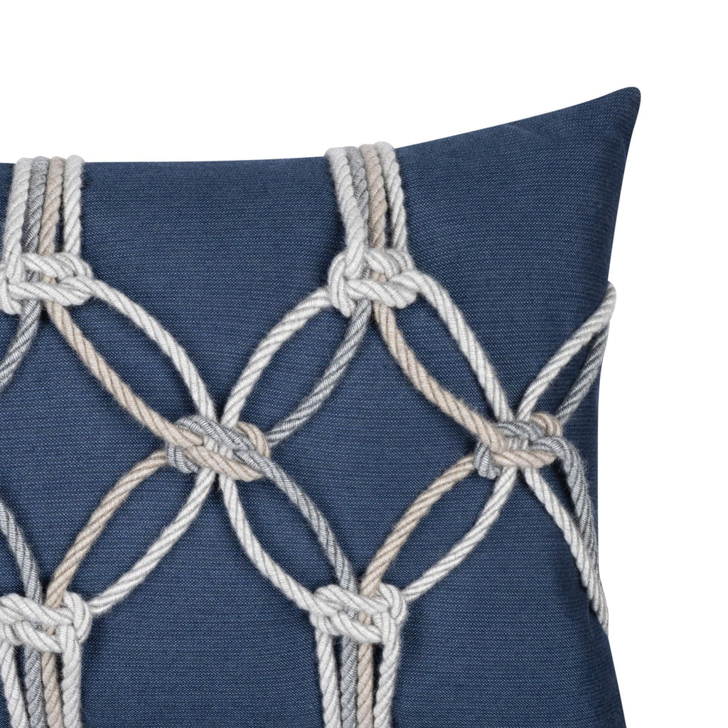 Elaine Smith Indigo Rope Blue 12" x 20" Pillow