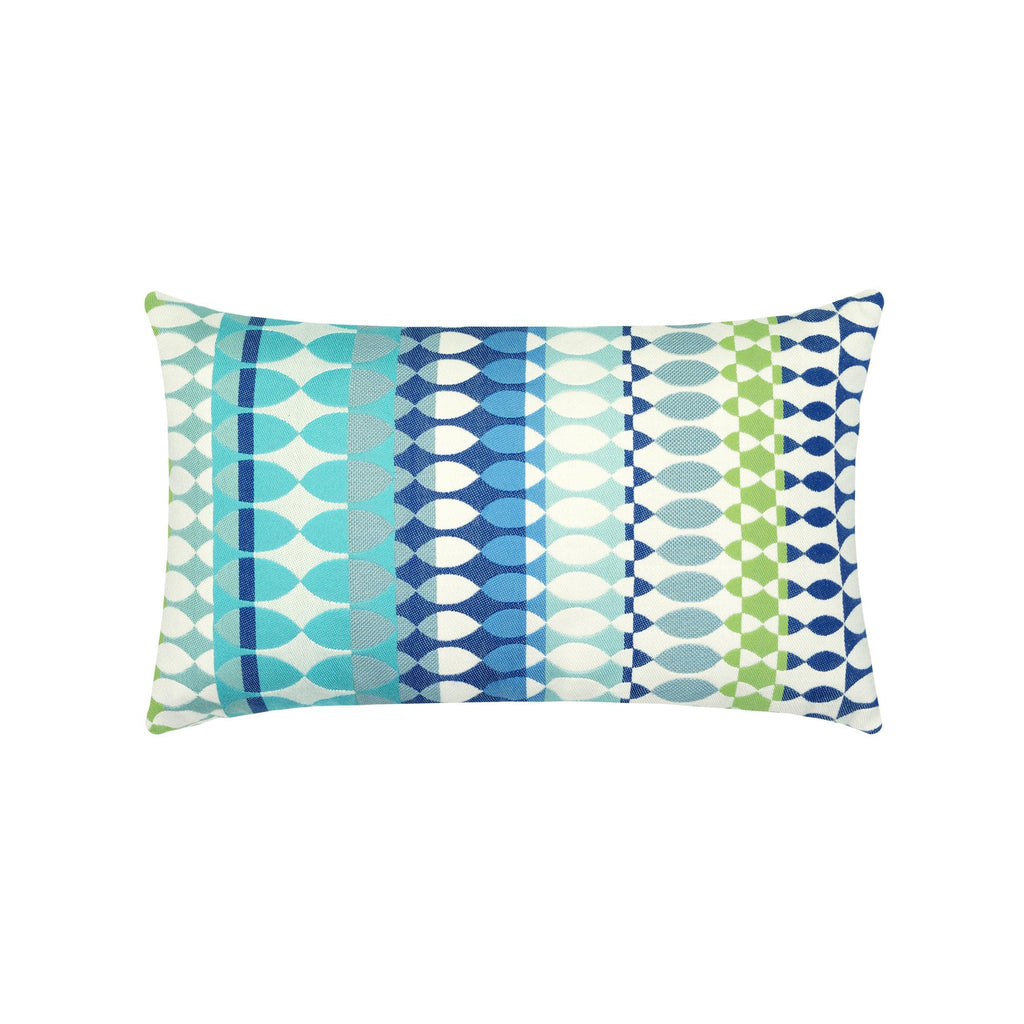 Elaine Smith Modern Oval Ocean Multi 12" x 20" Pillow