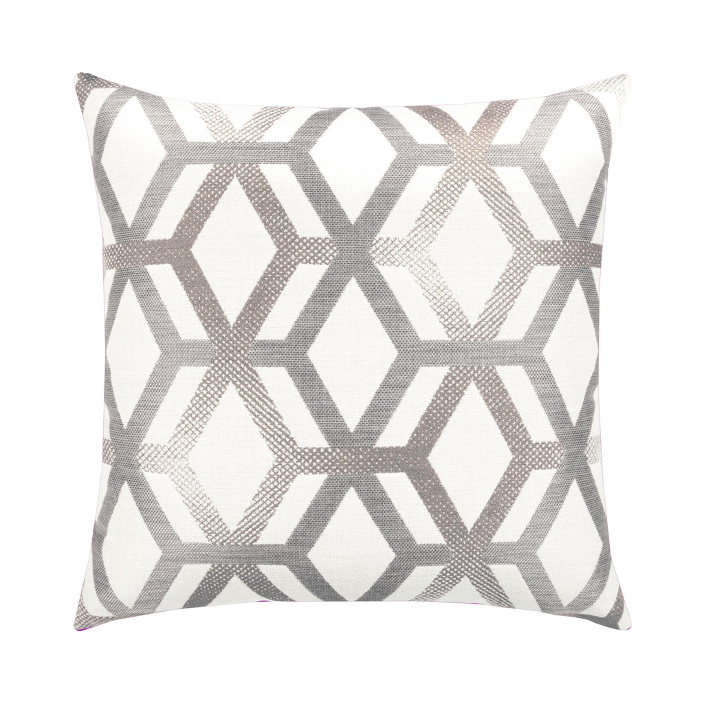 Elaine Smith Lustrous Lines Ivory 22" x 22" Pillow