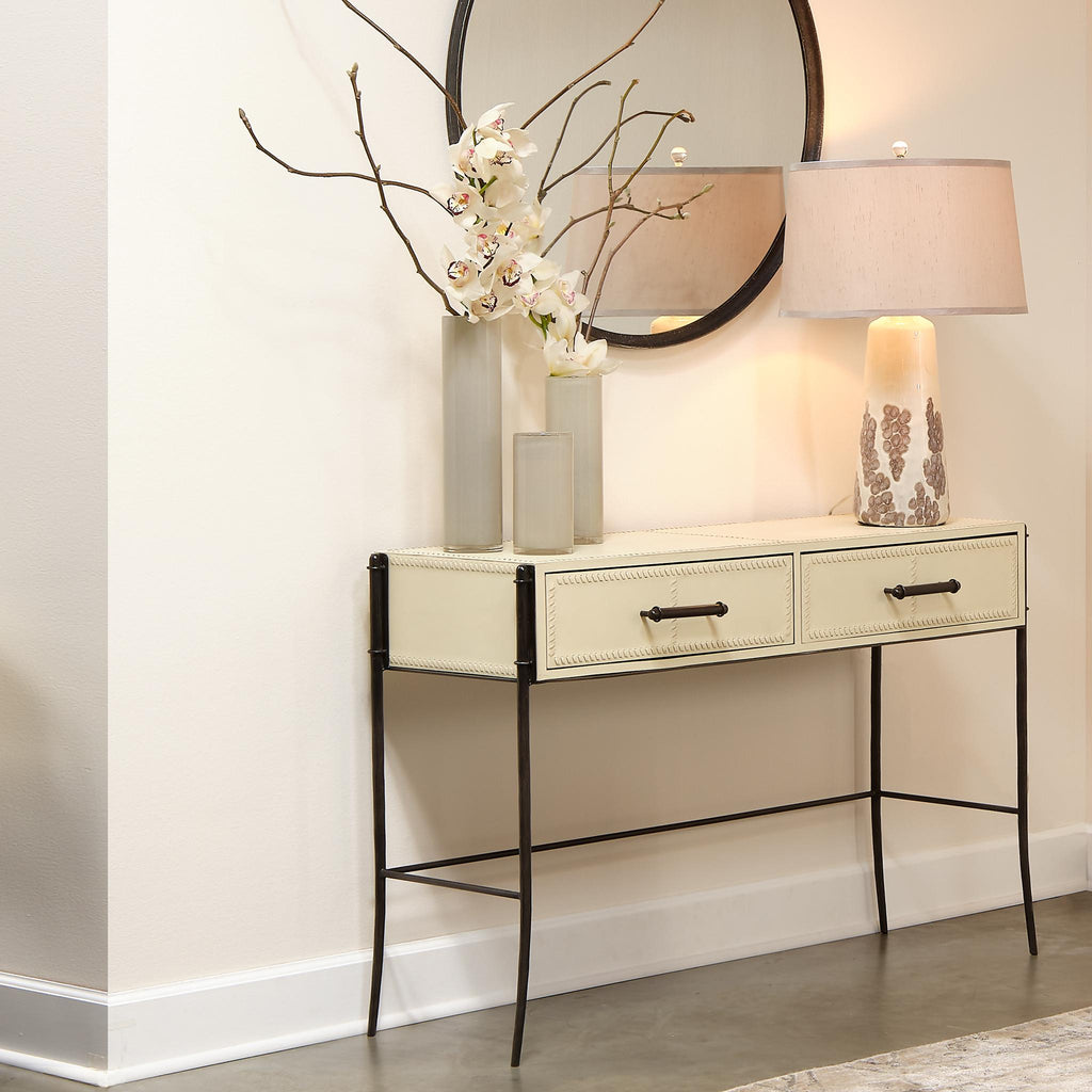 Jamie Young Nevado Leather Console Table