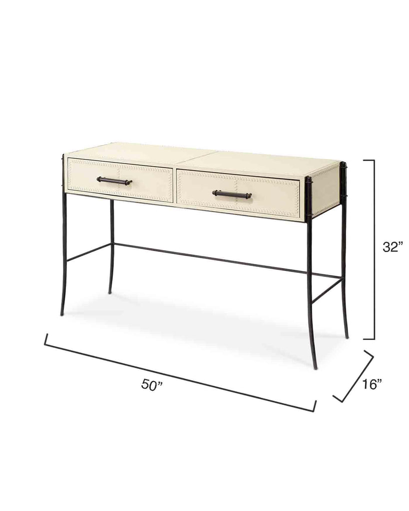 Jamie Young Nevado Leather Console Table