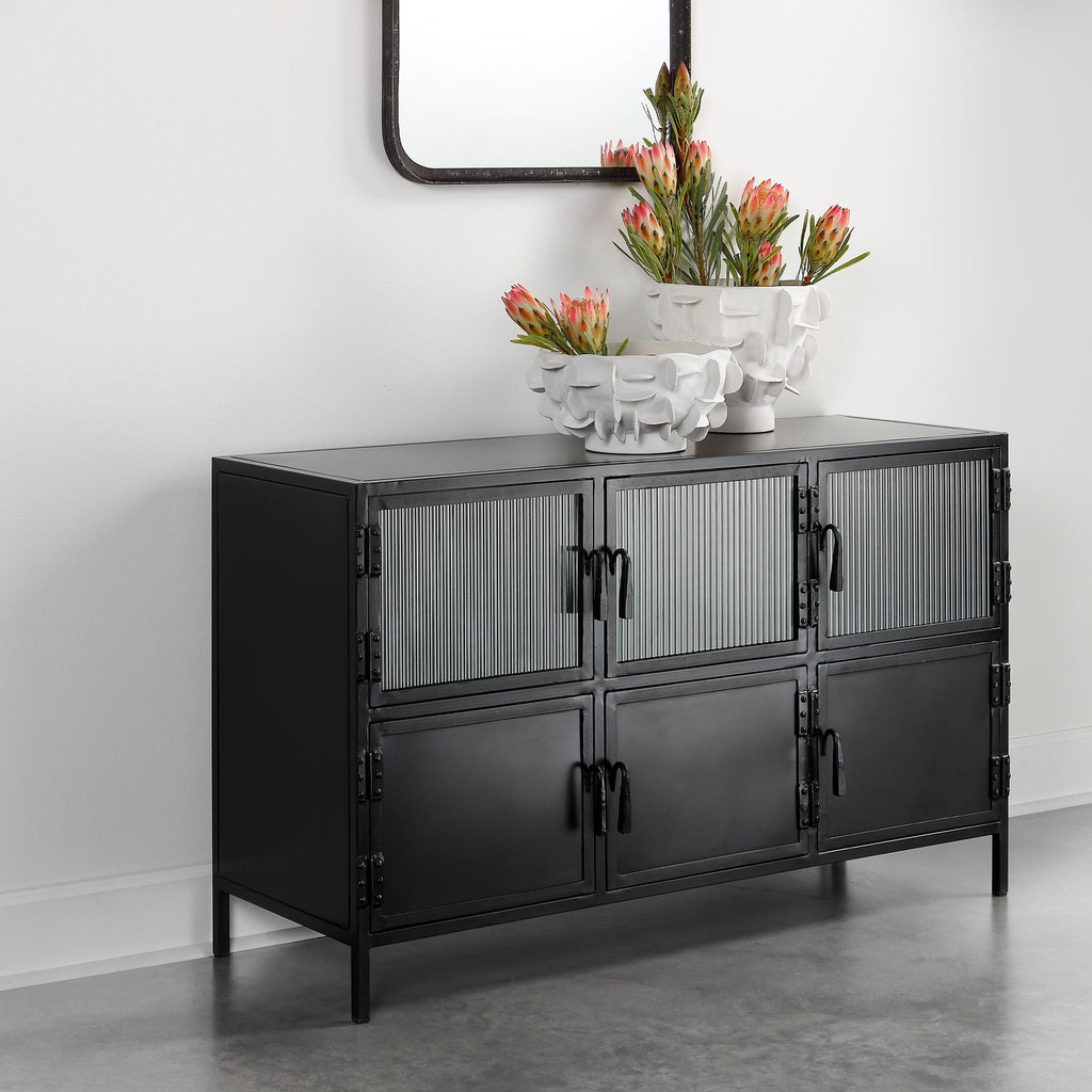 Jamie Young Vitrino 6 Door Iron Console