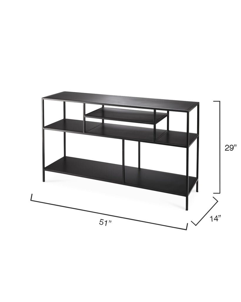 Jamie Young Element Shelved Console Iron Table