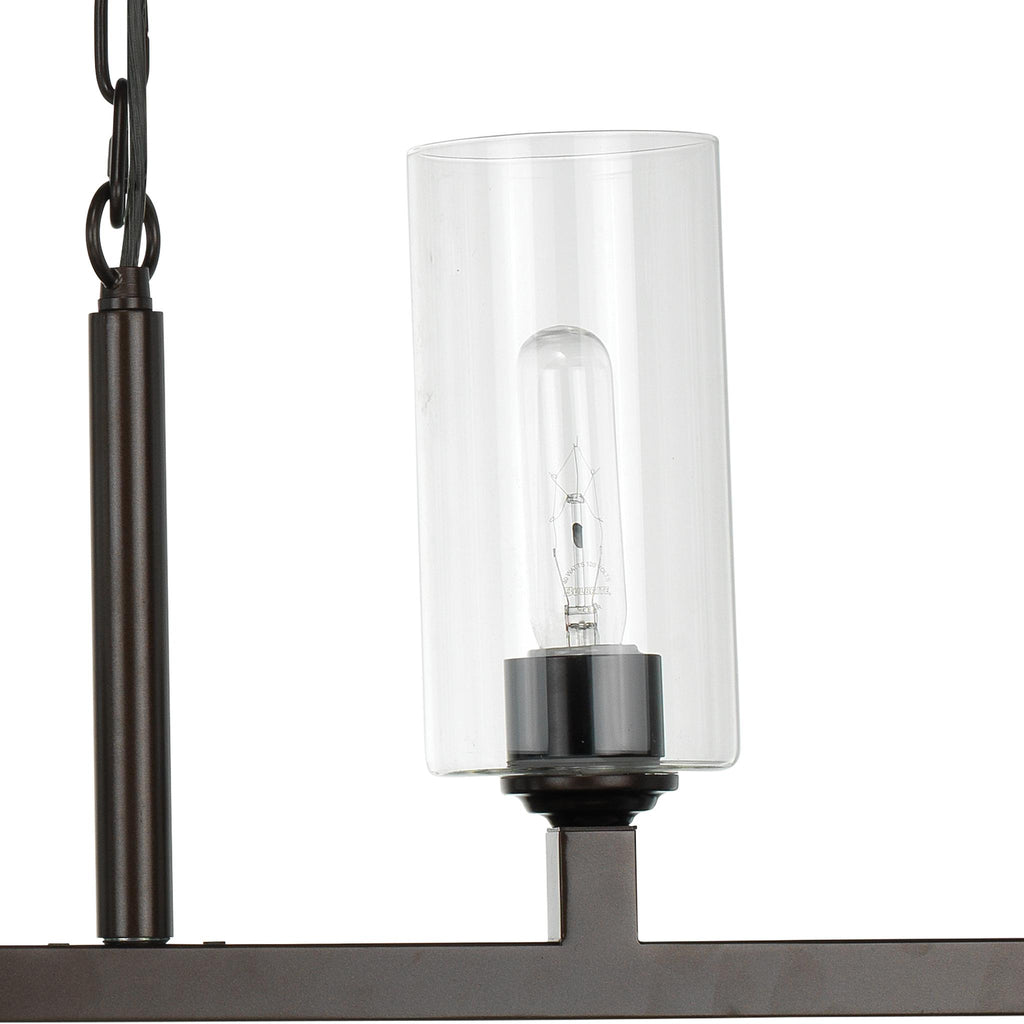 Jamie Young Oil Rubbed Bronze Linear 6 Light Chandelier