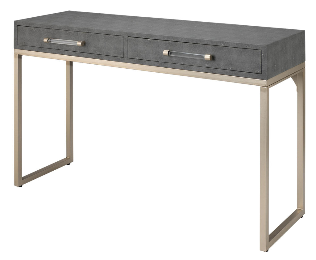 DecoratorsBest Kain Faux Shagreen Console, Grey