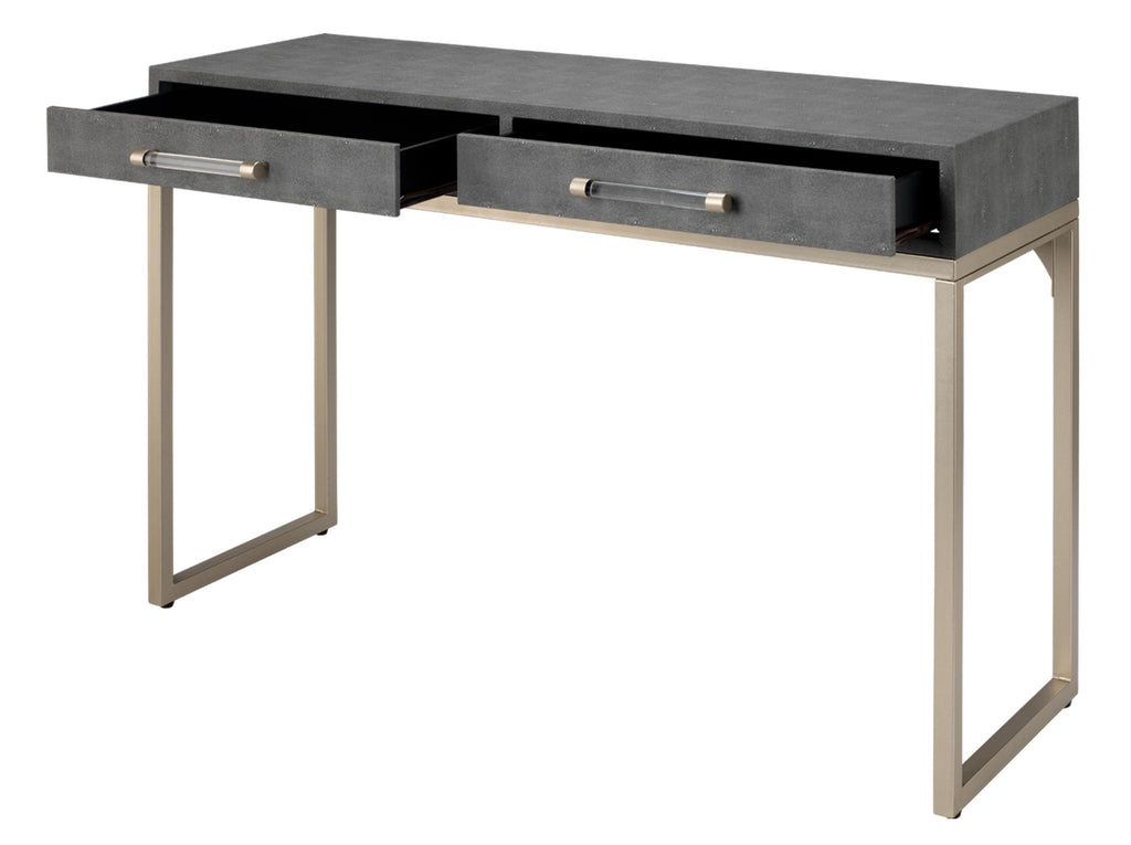 DecoratorsBest Kain Faux Shagreen Console, Grey